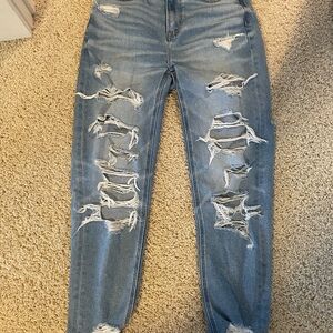 American Eagle Outfitters Ripped Blue Mom Jeans